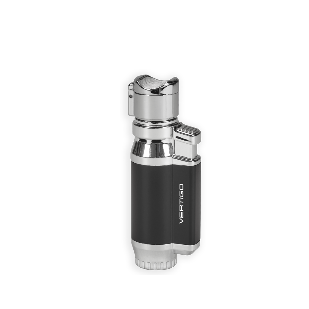 Vertigo Fortress Quad Torch Lighter Lighter Vertigo Chrome & Black  