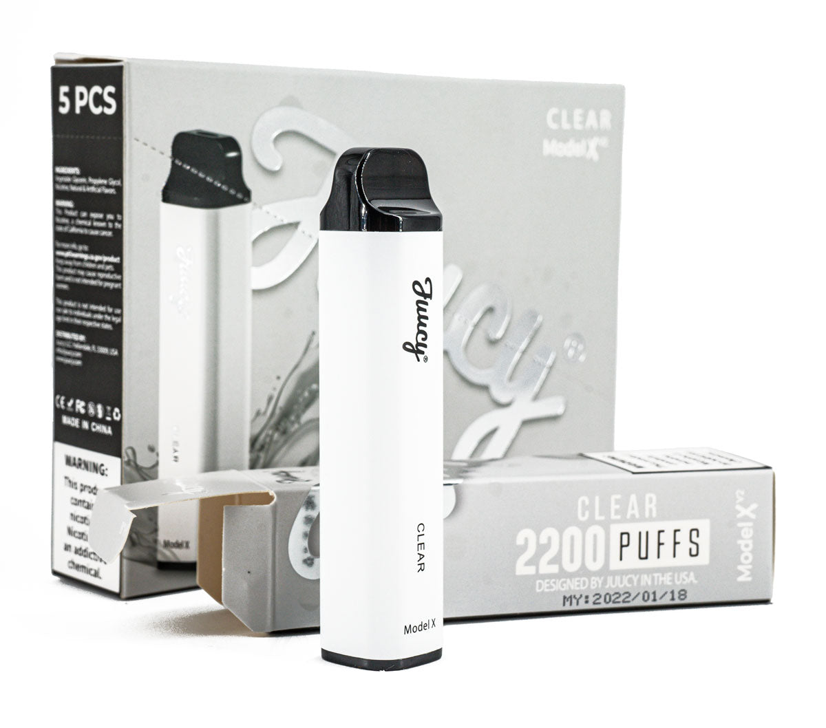 Juucy Model Xv2 Disposable Vape - 2200 Puffs Vape Juice Juucy Clear  