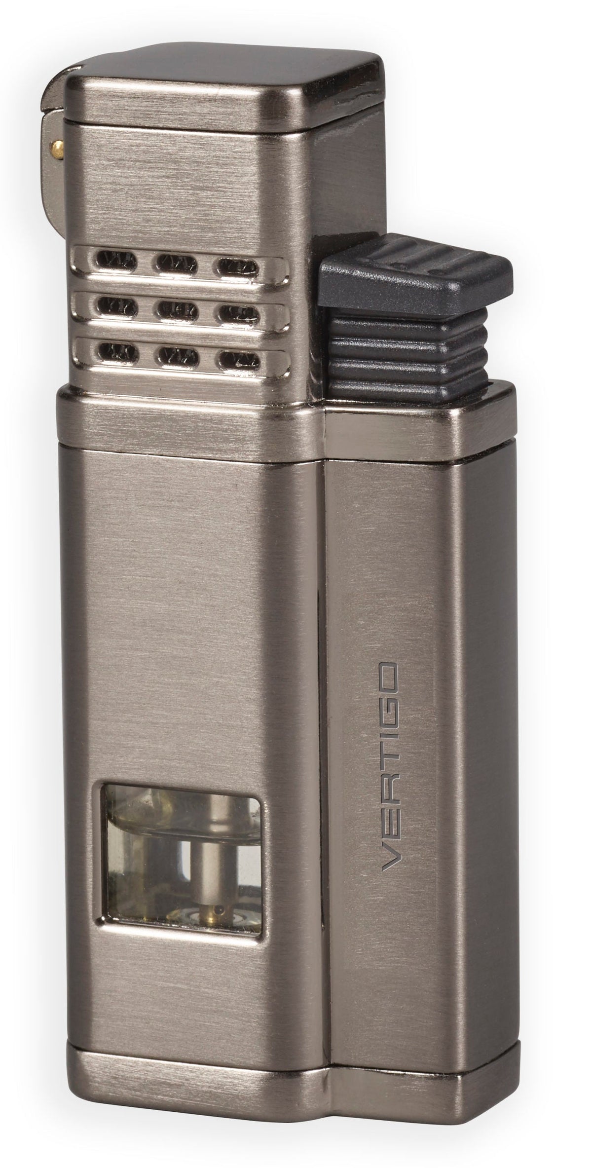 Vertigo Conquistador Quad Torch Lighter w/ Cigar Punch Lighter Vertigo Gunmetal satin  