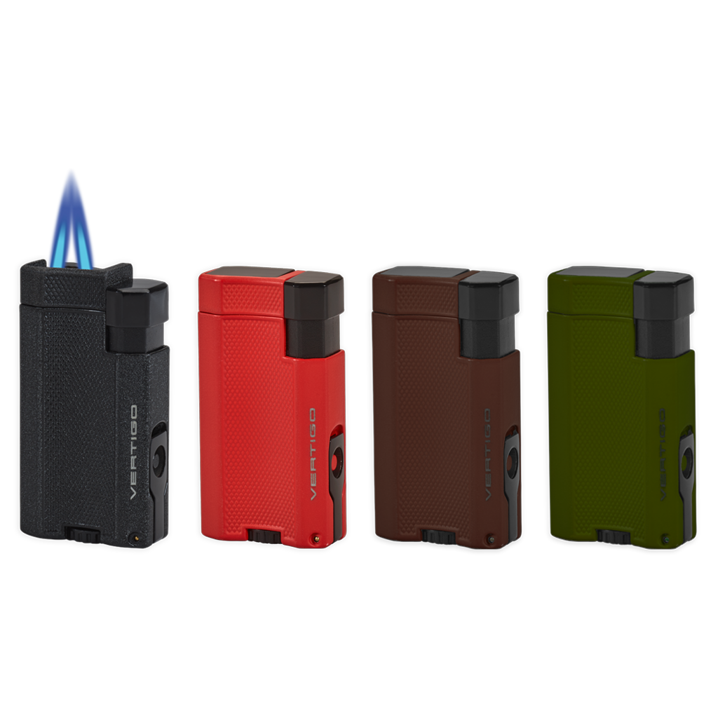 Vertigo Delegate Dual Flame Torch Lighter with Cigar Punch Lighter Vertigo   