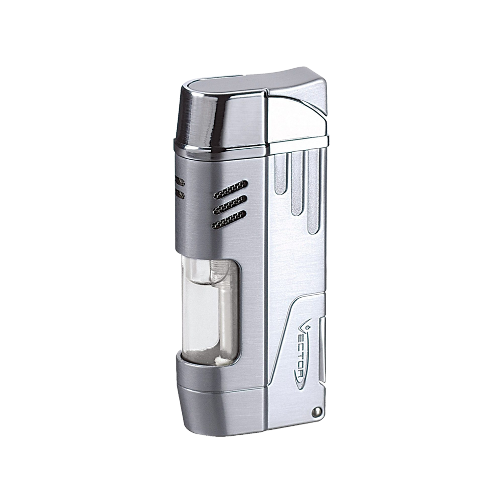 Vector Delta Double Flame Lighter with Cigar Punch
