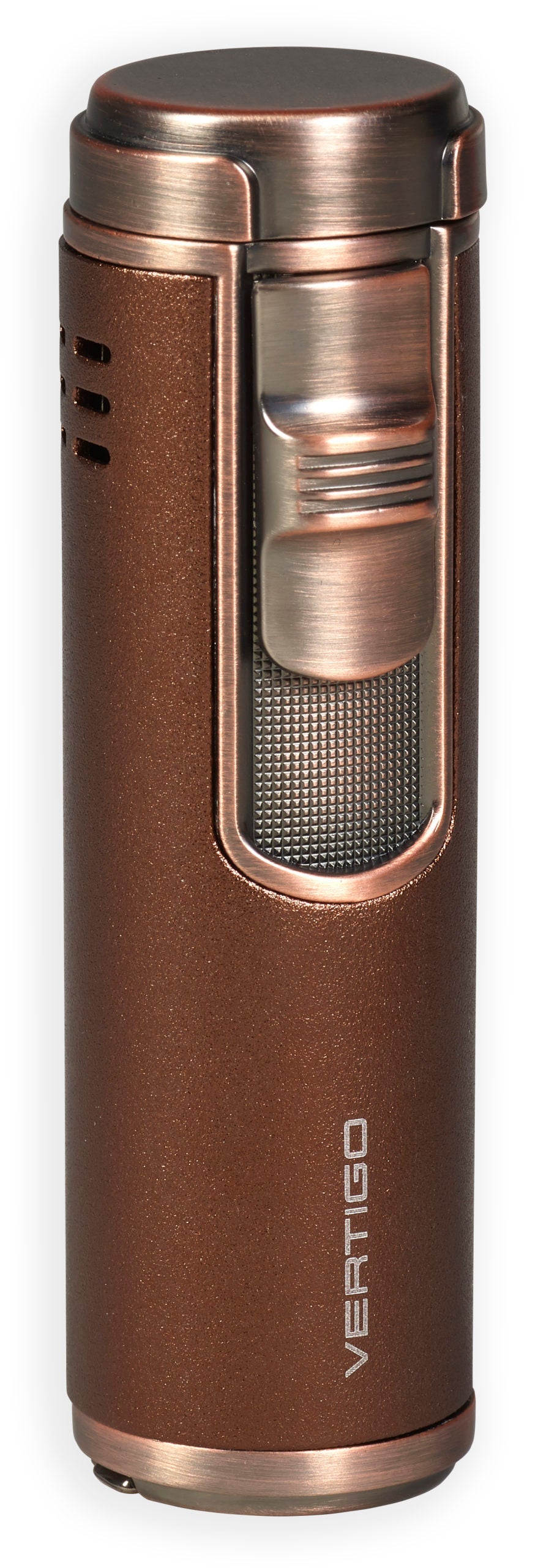 Vertigo Eloquence Quadruple Torch Lighter Lighter Vertigo Brown & Gunmetal  