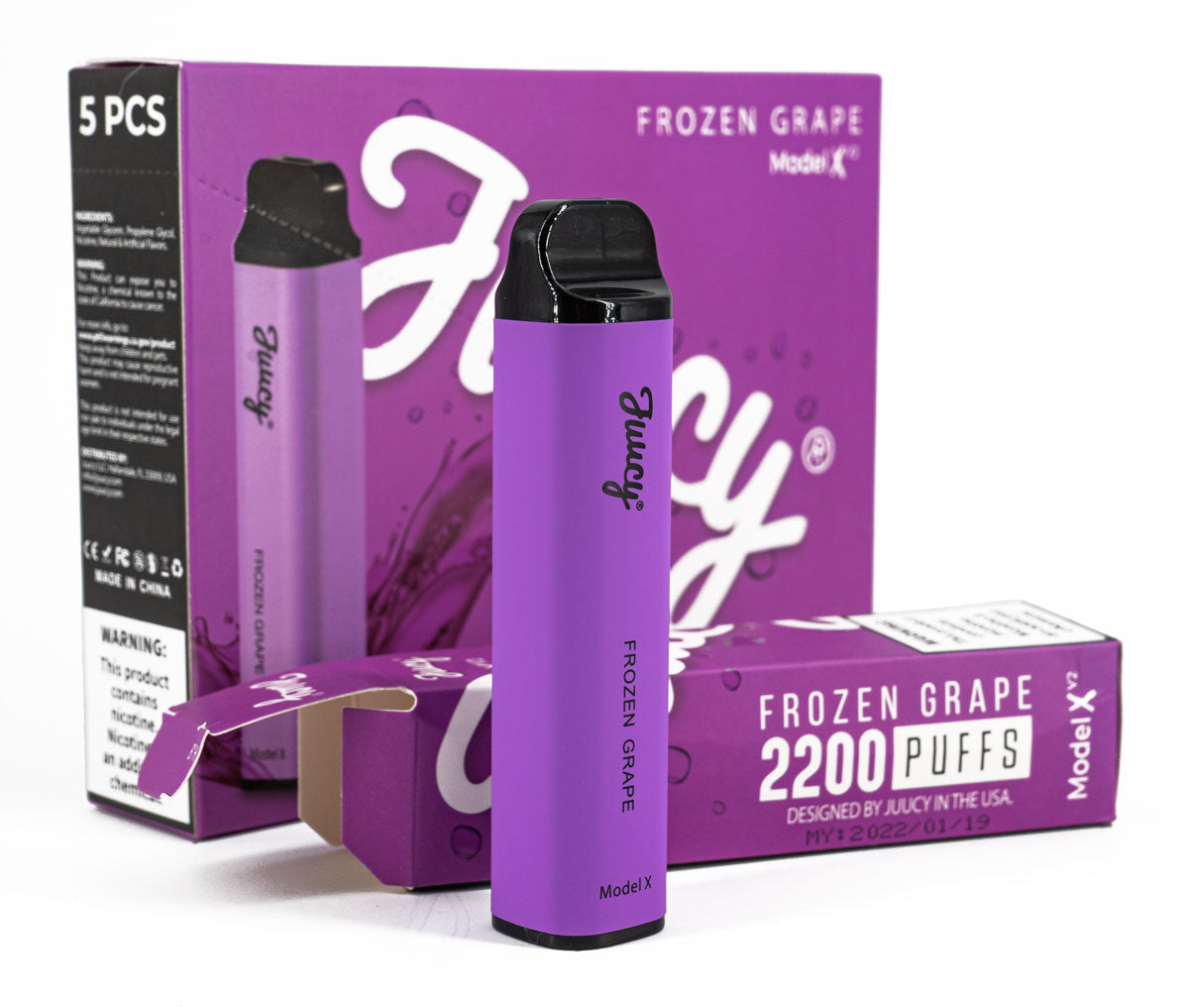 Juucy Model Xv2 Disposable Vape - 2200 Puffs Vape Juice Juucy Frozen Grape  