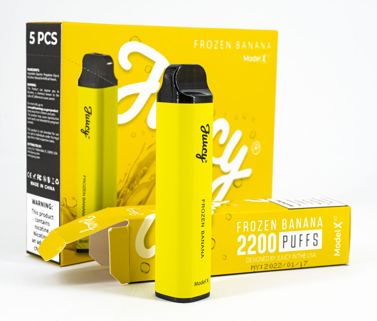 Juucy Model Xv2 Disposable Vape - 2200 Puffs Vape Juice Juucy Frozen Banana  