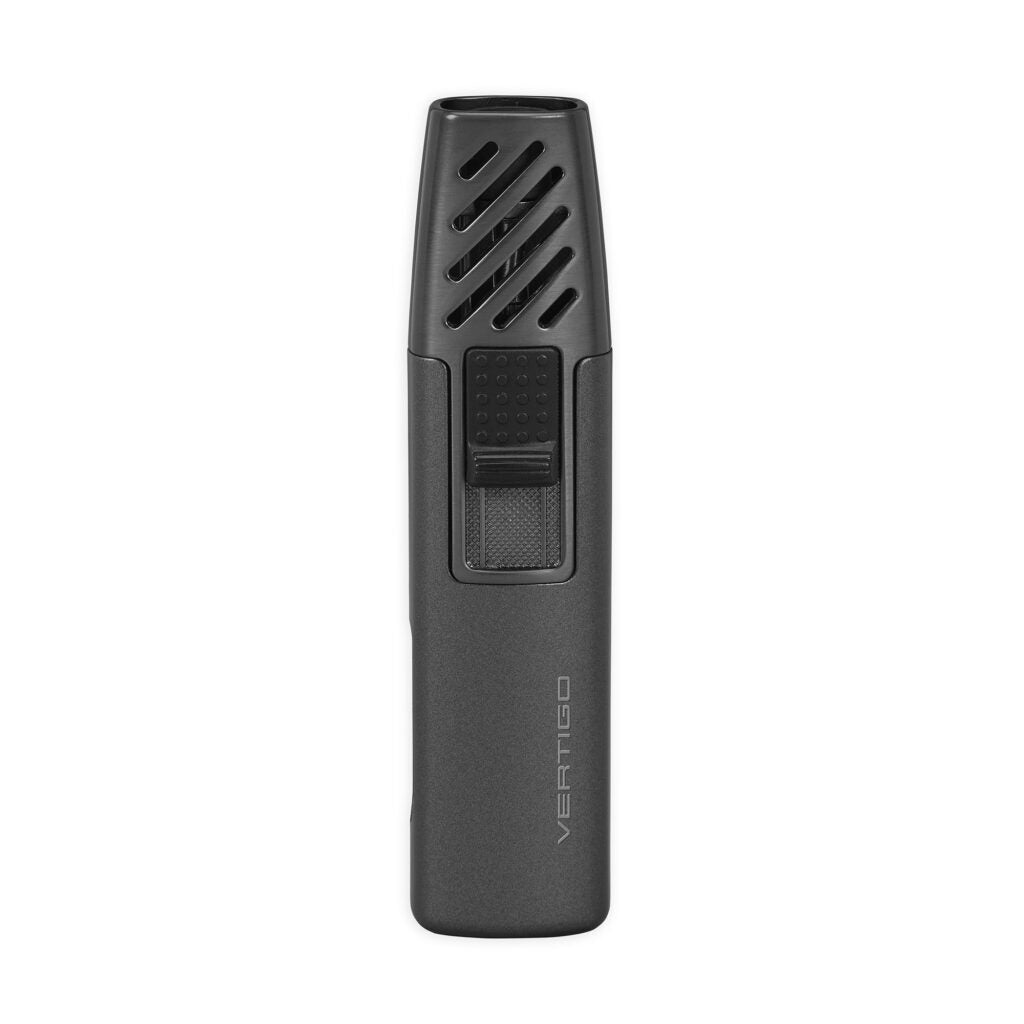 Vertigo Gnome Single Flame Lighter Utility Lighter Vertigo Metallic Black  