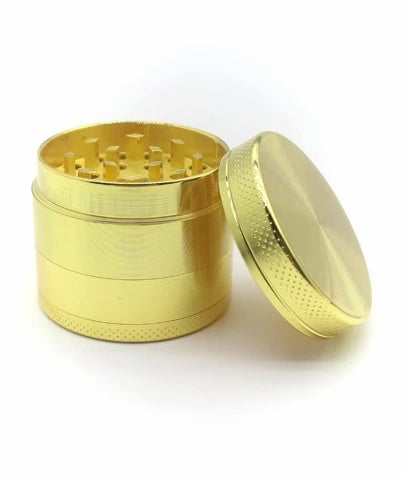 1" 4-Piece Magnetized Herb Grinder - Yellow Gold