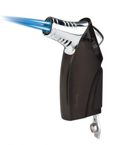 Vector Ironfist Triple Flame Torch Lighter with Cigar Punch Lighter Vector Sparkle Black  