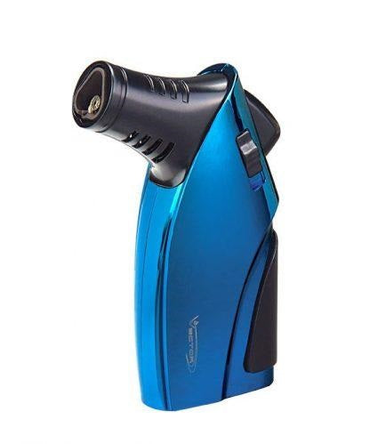 Vector Ironfist Triple Flame Torch Lighter with Cigar Punch Lighter Vector Sparkle Blue  