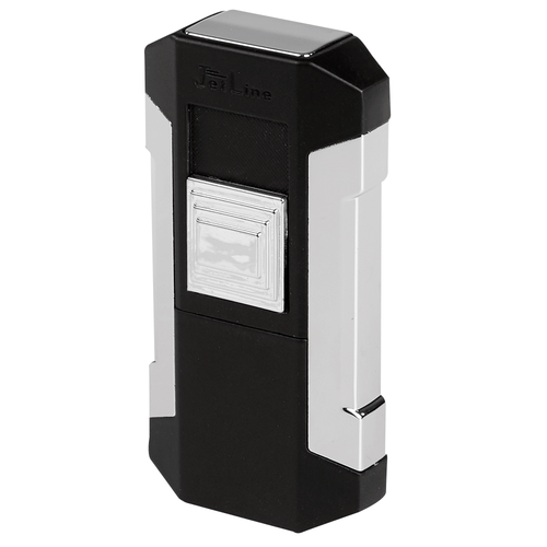 Jetline Luxe Double Flame Torch Lighter Lighter Jetline Chrome w/Black  