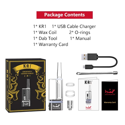 KR1 Cartridge and Concentrate Vaporizer Bubbler by Hamilton Devices Vaporizers Hamilton Devices   