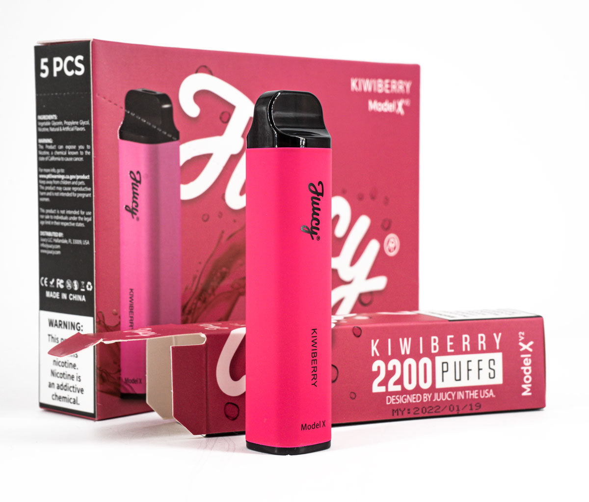 Juucy Model Xv2 Disposable Vape - 2200 Puffs Vape Juice Juucy Kiwiberry  