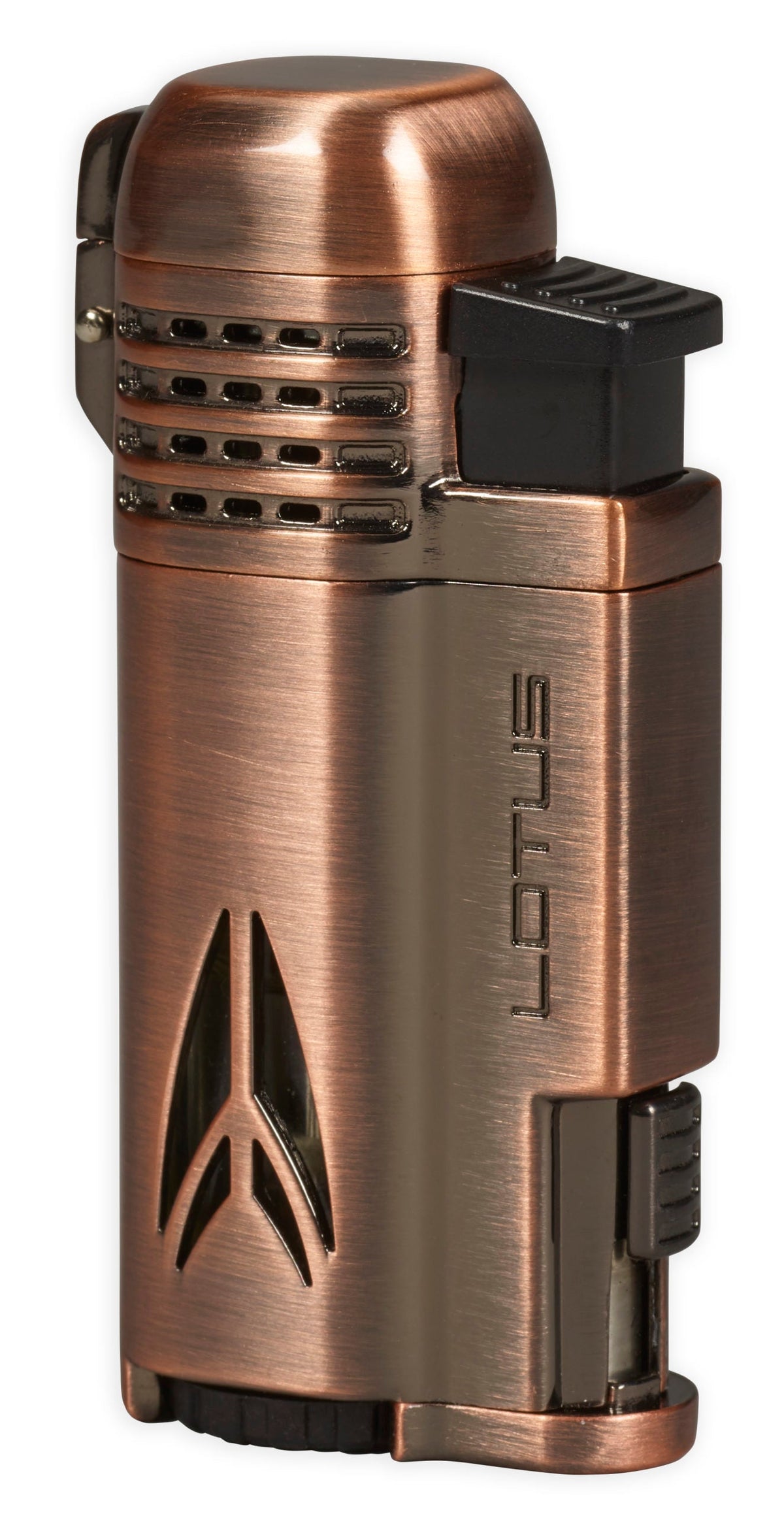 Lotus Lighter Defiant L65 Quad Jet Lighter w/ Cigar Punch Lighter Lotus Copper w/ Gunmetal  