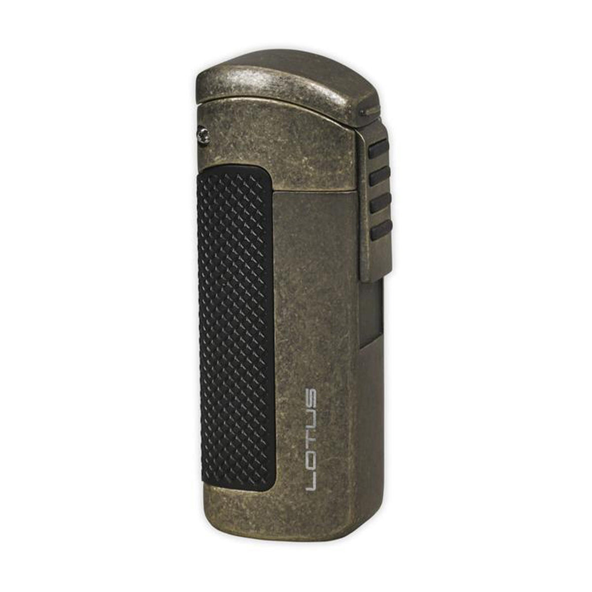 Lotus Lighter CEO L66 Triple Jet Lighter w/ Cigar Punch Lighter Lotus Antique Pewter  