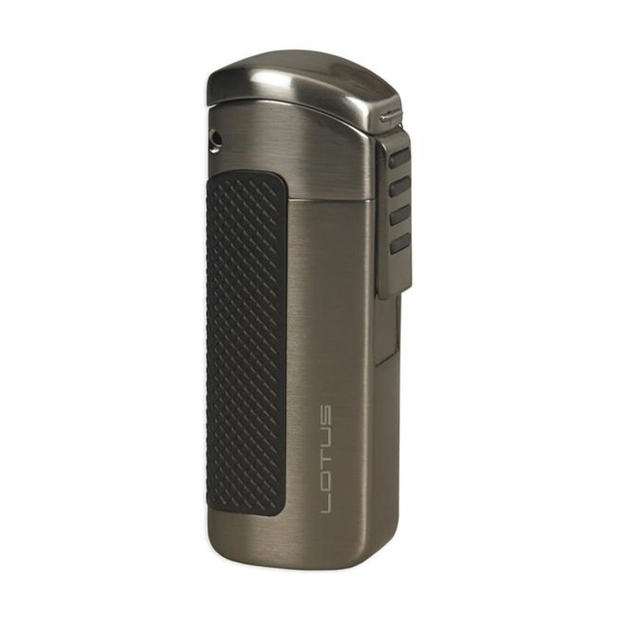 Lotus Lighter CEO L66 Triple Jet Lighter w/ Cigar Punch Lighter Lotus Gunmetal Satin  
