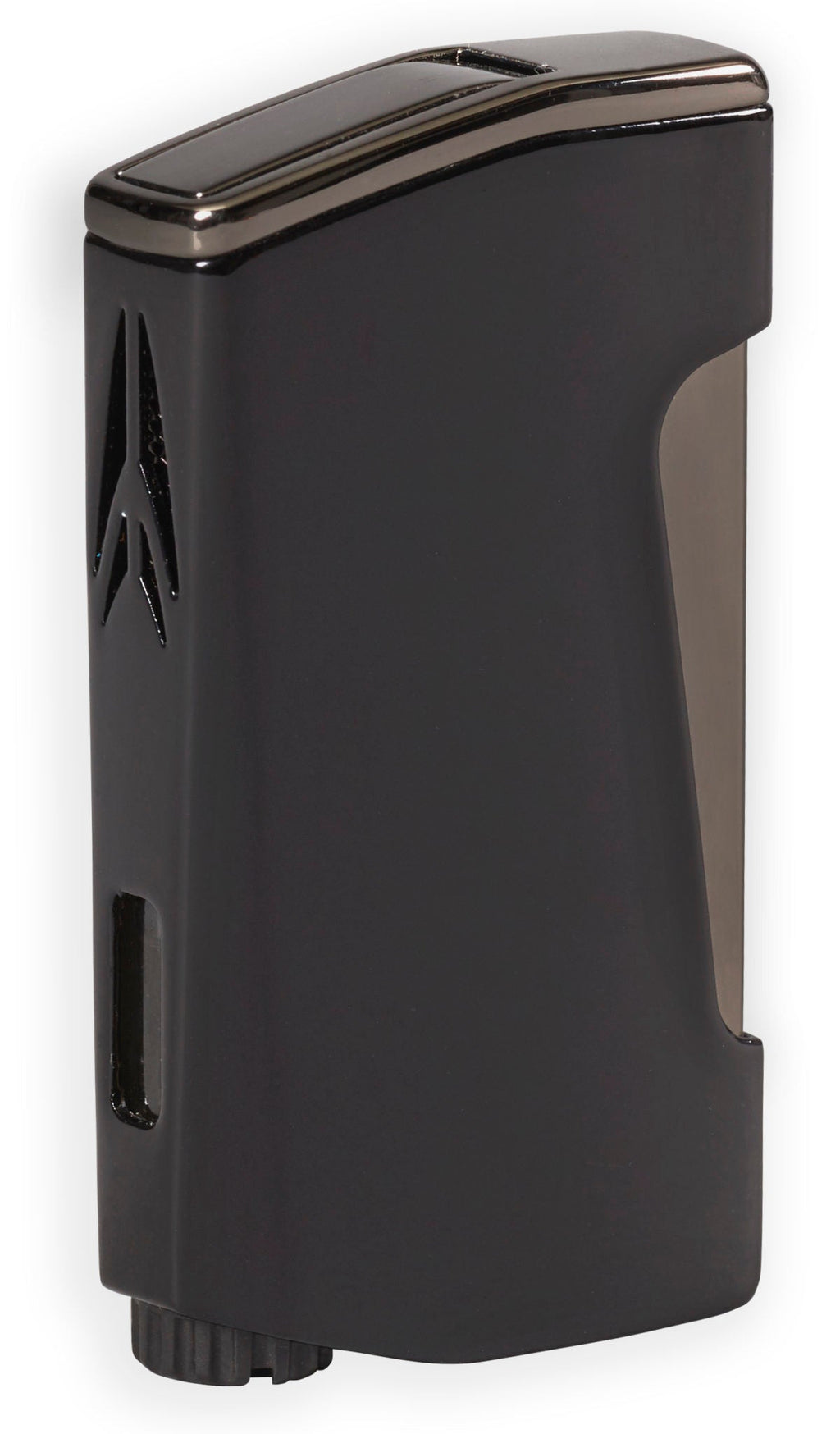 Lotus Chroma Dual Flame Lighter w/ Punch Lighter Lotus Glossy Black & Gunmetal  