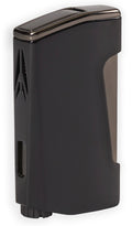 Lotus Chroma Dual Flame Lighter w/ Punch Lighter Lotus Glossy Black & Gunmetal  