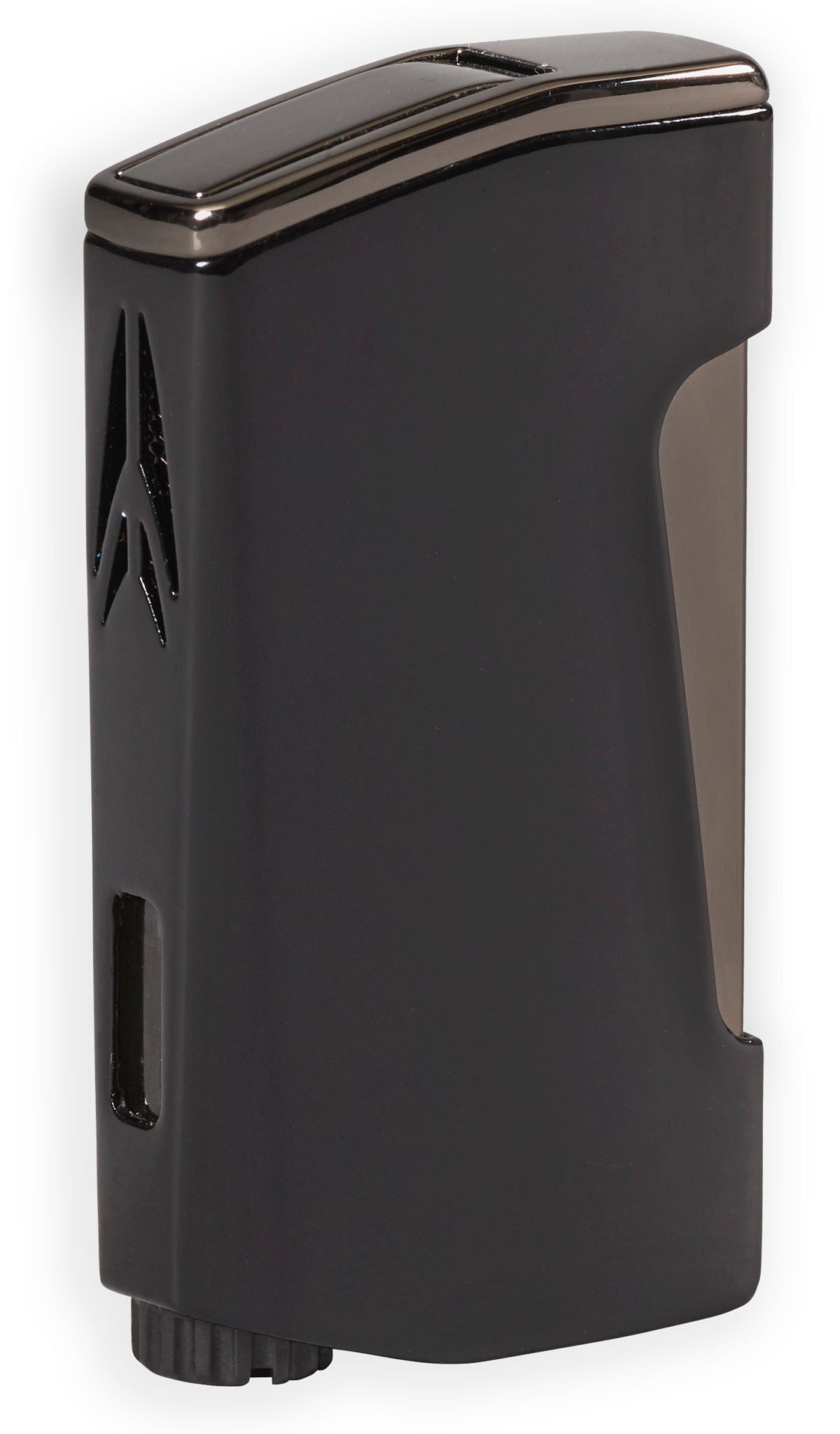 Lotus Chroma Dual Flame Lighter w/ Punch Lighter Lotus Glossy Black & Gunmetal  