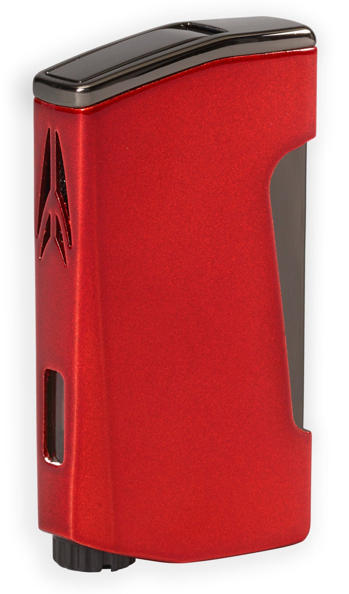 Lotus Chroma Dual Flame Lighter w/ Punch Lighter Lotus Glossy Red & Gunmetal  