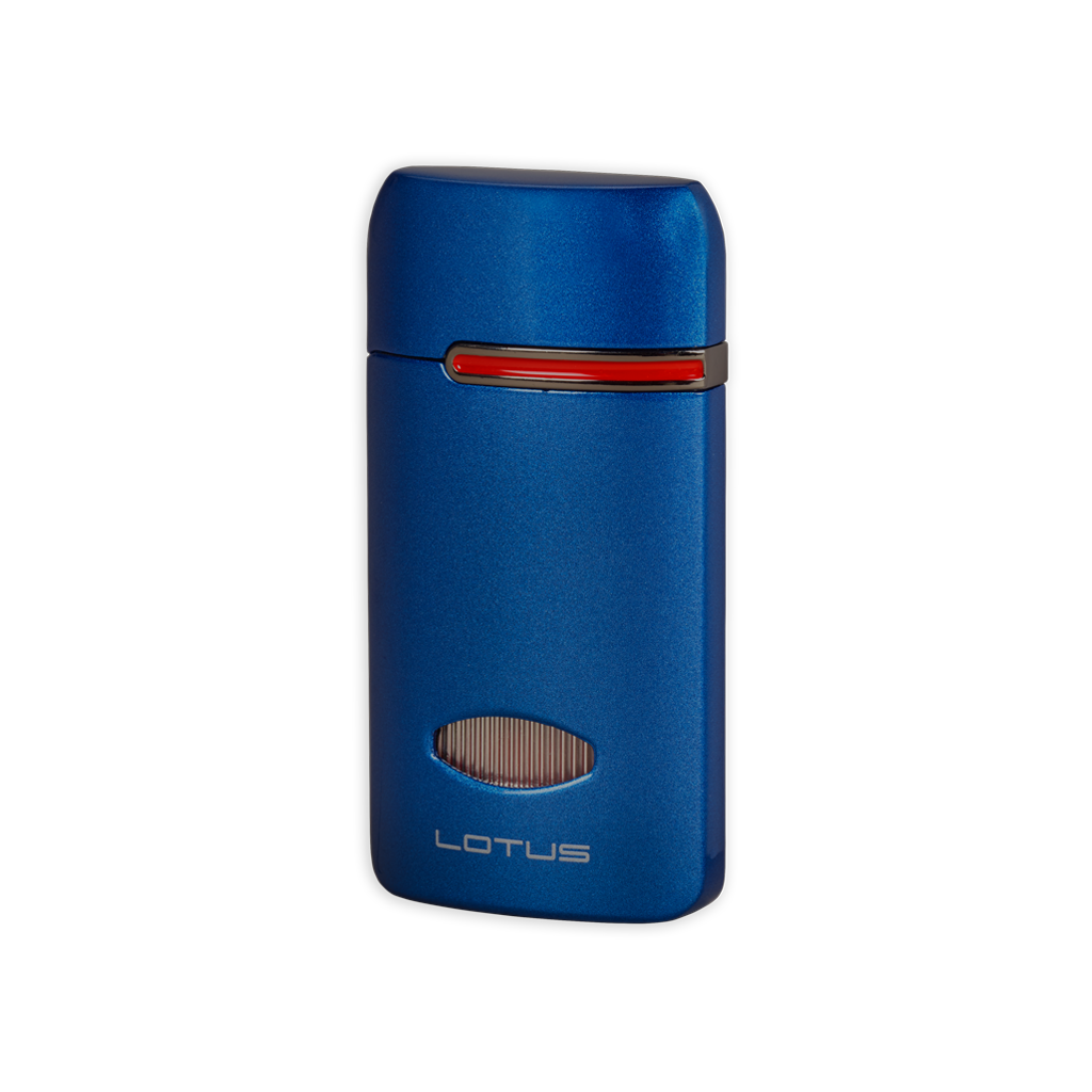 Lotus Lighter L76 Matrix Triple Jet Lighter w/ Cigar Punch Lighter Lotus Blue  