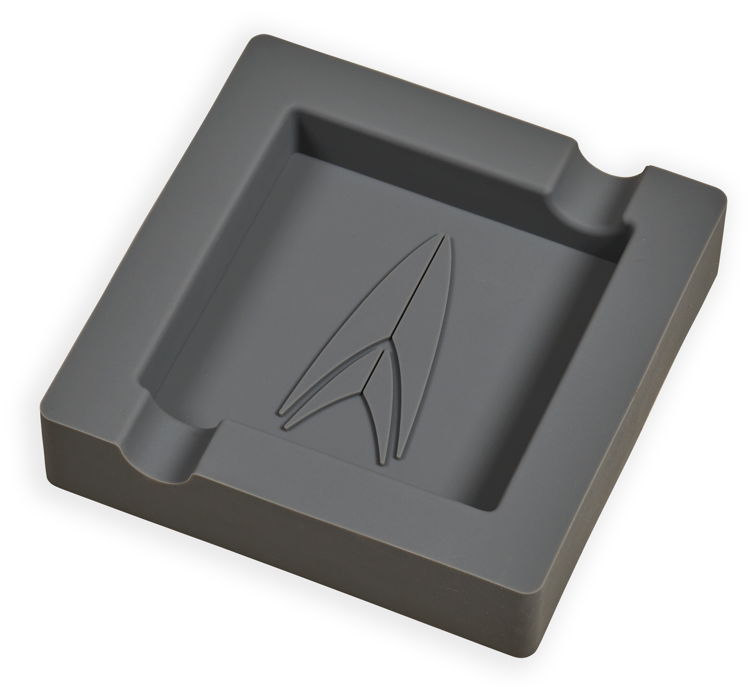 Lotus Armstrong Square Silicone 2-Cigar Ashtray Ash Grey