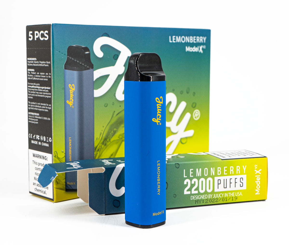 Juucy Model Xv2 Disposable Vape - 2200 Puffs Vape Juice Juucy Lemonberry  