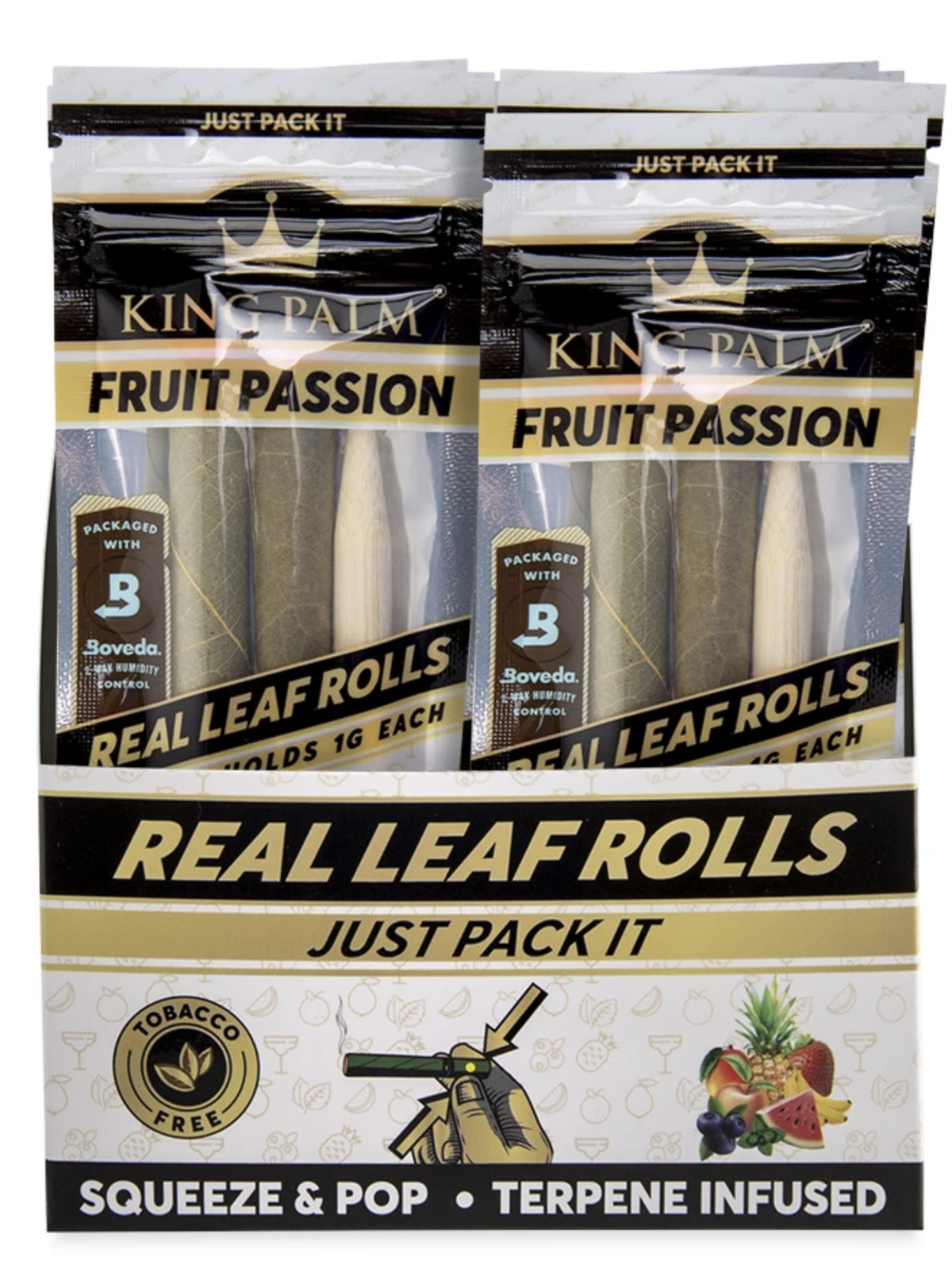 King Palm Mini Rolls Flavored - 2 Pack / 2 PC per Pack Cannabis Accessories King Palm Fruit Passion  