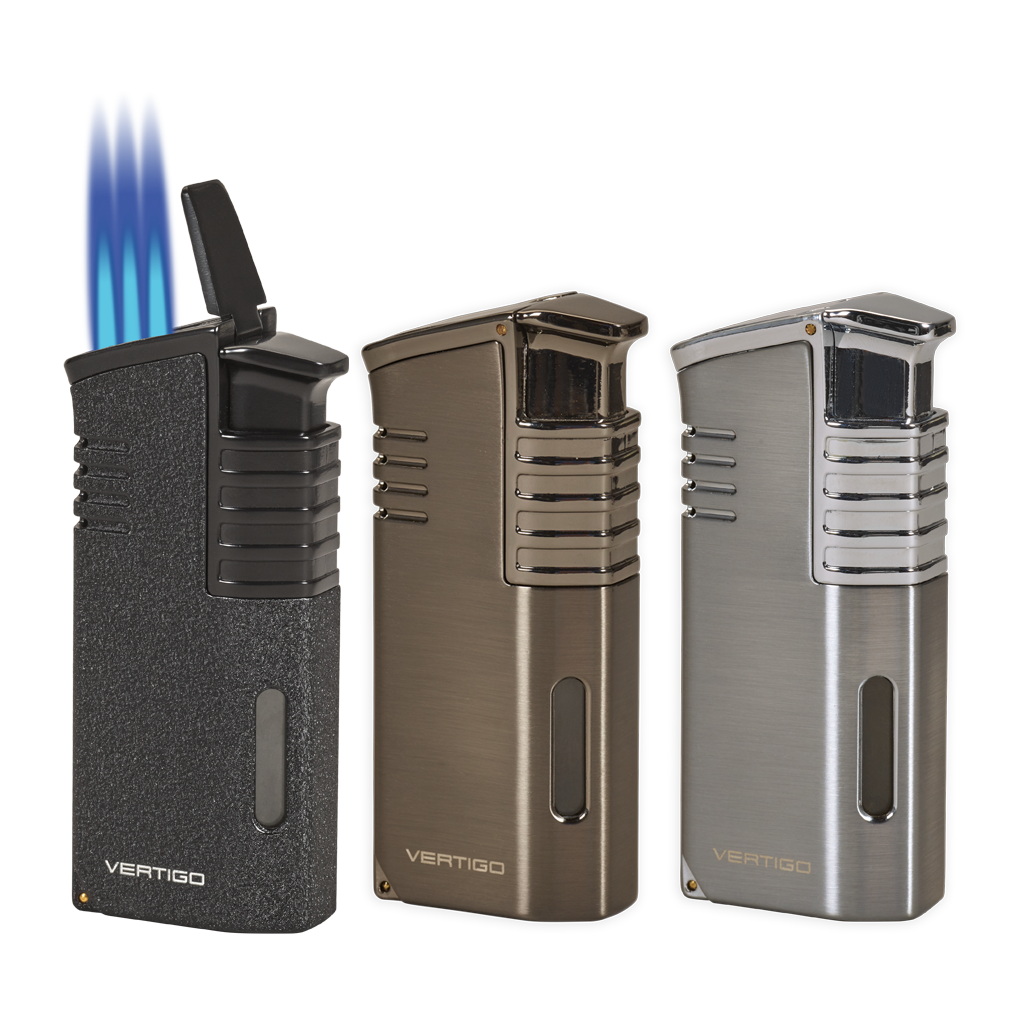 Vertigo Mechanic Triple Torch Lighter w/ Cigar Punch