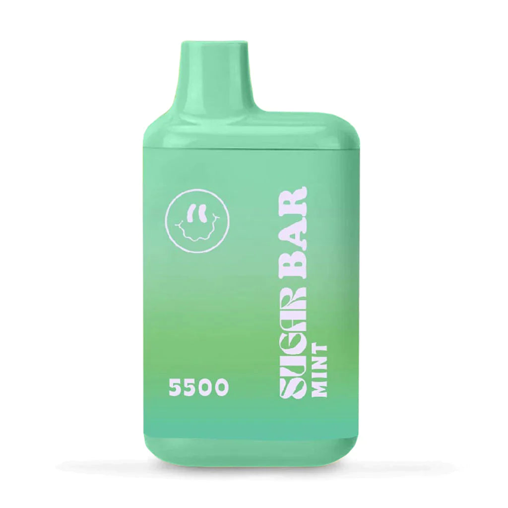 Sugar Bar 5500 Puff Disposable Vape Vape Juice Lighter USA Mint  