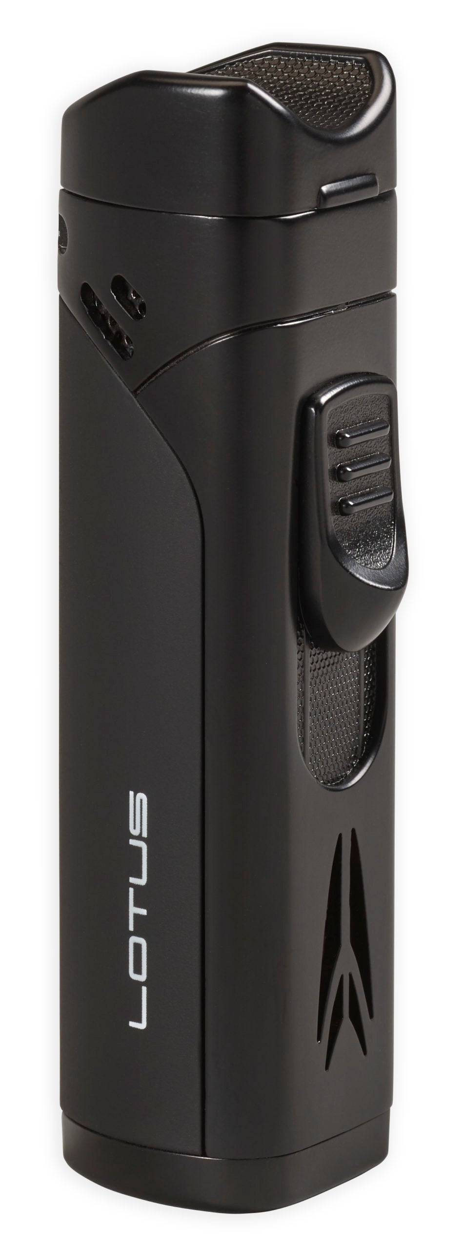 Lotus Monarch Quad Flame with Cigar Rest & Punch Lighter Lotus Black  