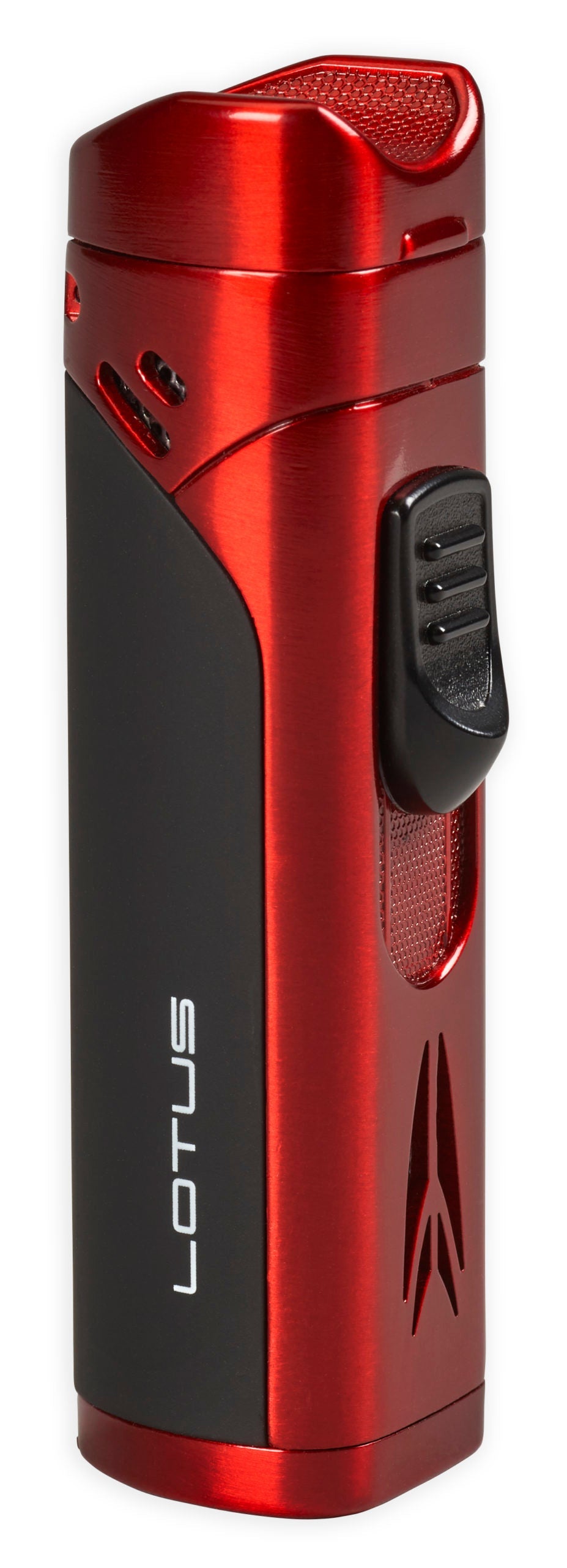 Lotus Monarch Quad Flame with Cigar Rest & Punch Lighter Lotus Red & Black  