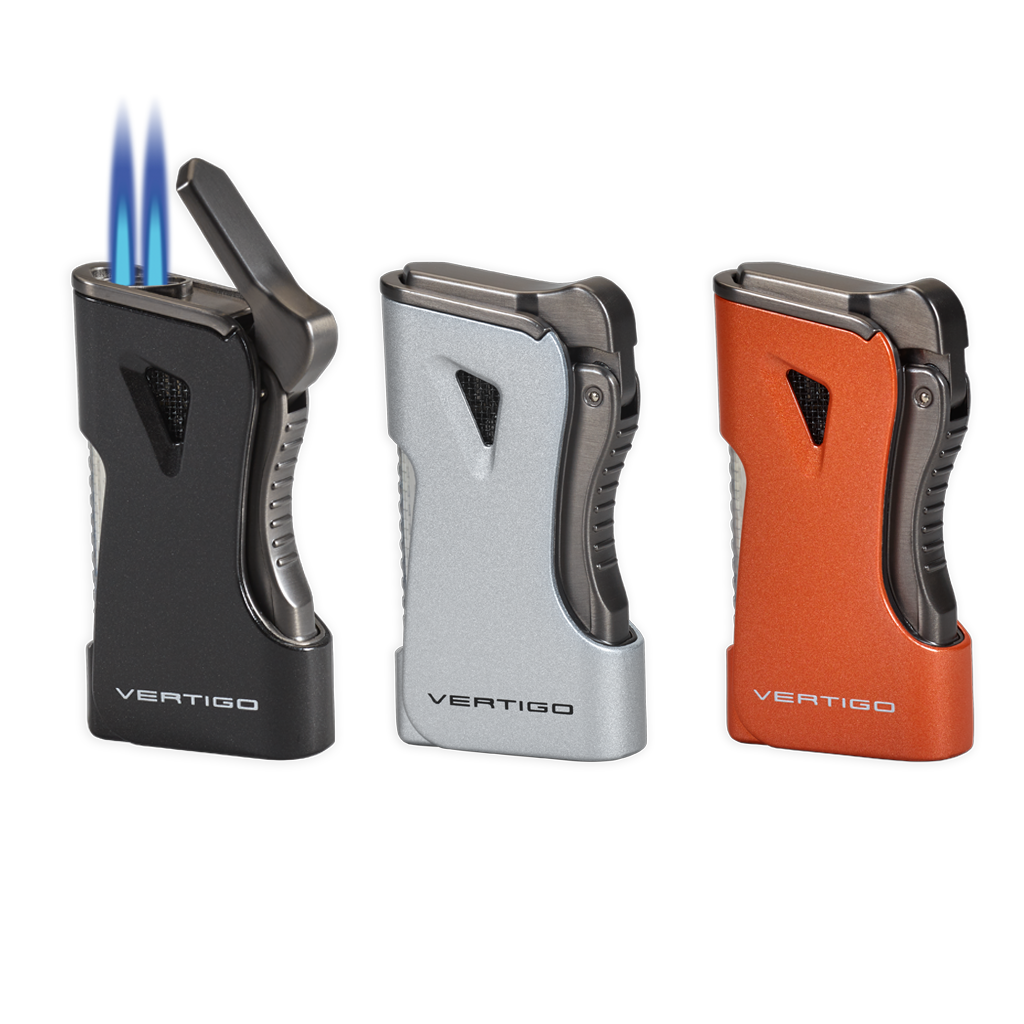 Vertigo Nitro Double Torch Lighter with Cigar Punch Lighter Vertigo   
