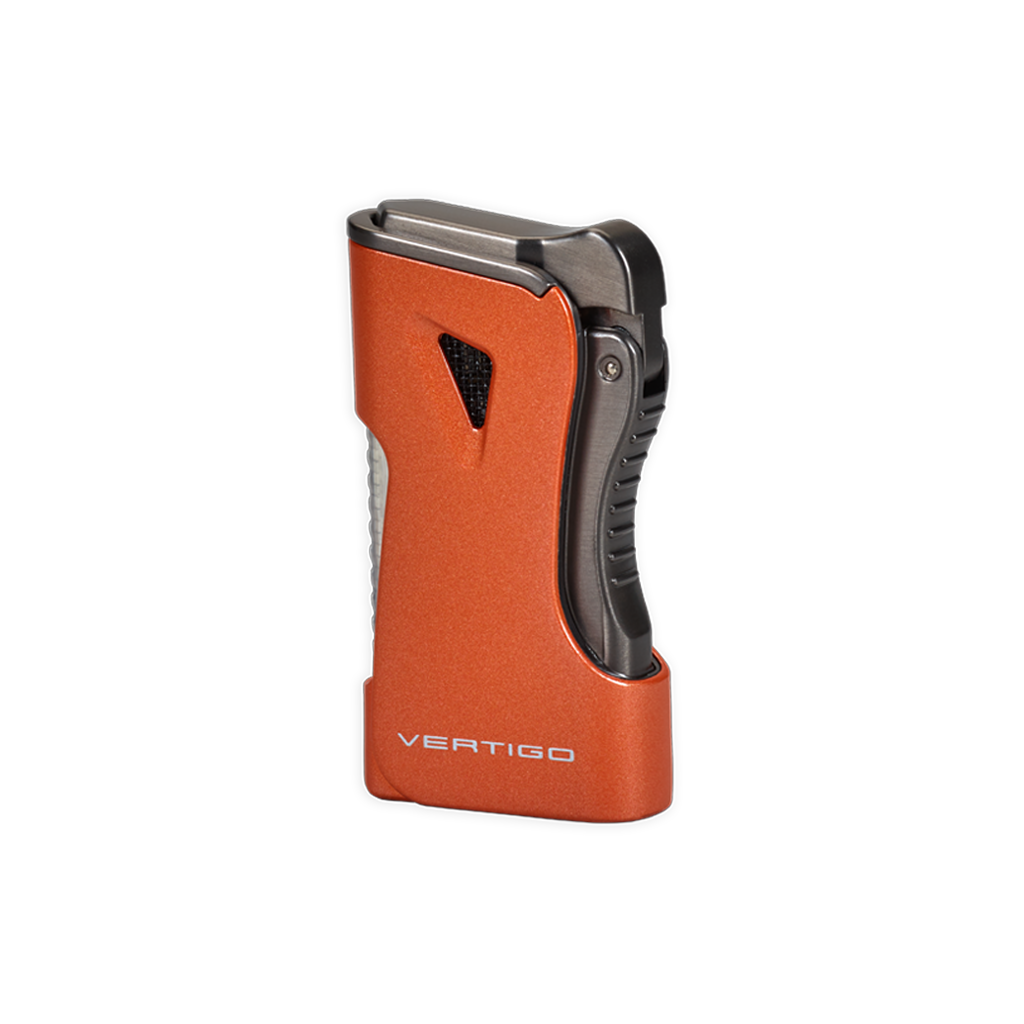 Vertigo Nitro Double Torch Lighter with Cigar Punch Lighter Vertigo Orange  