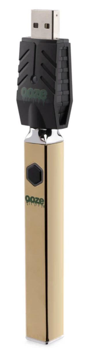 Ooze Quad 510 Thread 500 mAh Square Vape Pen Battery + USB Charger Vaporizers Ooze Lucky Gold  