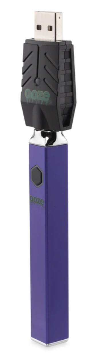 Ooze Quad 510 Thread 500 mAh Square Vape Pen Battery + USB Charger Vaporizers Ooze Ultra Purple  