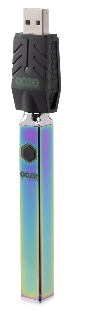 Ooze Quad 510 Thread 500 mAh Square Vape Pen Battery + USB Charger Vaporizers Ooze Rainbow  