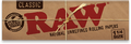 RAW Classic Natural Unrefined Rolling Papers - 1¼ Cannabis Accessories Raw 6 Pack  