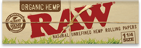 RAW Organic Rolling Papers - 1¼ Cannabis Accessories Raw 6 Pack  