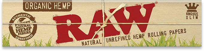 RAW Organic Kingsize Slim Rolling Papers Cannabis Accessories Raw 6 Pack  