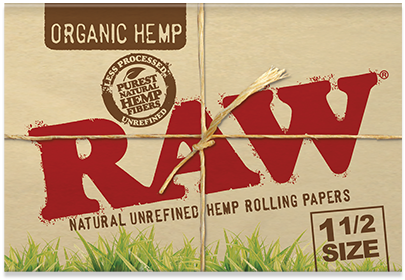 RAW Organic Rolling Papers - 1½ Cannabis Accessories Raw 6 Pack  
