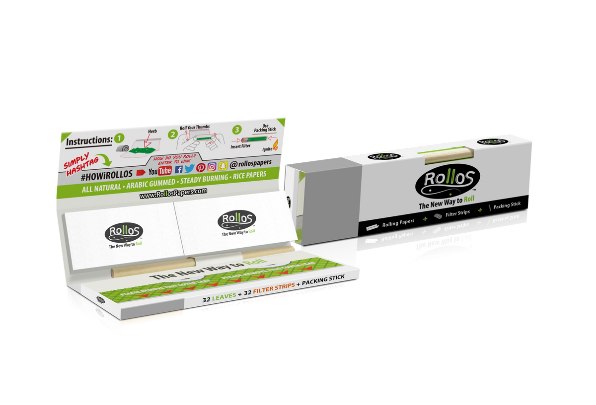Rollos Rolling Paper Silver Edition Cannabis Accessories Rollos 5 Booklets  
