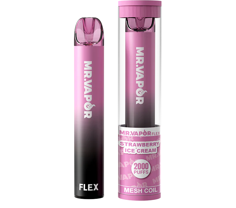 Mr. Vapor Flex - Disposable Vape Vape Juice Mr. Vapor Strawberry Ice Cream  
