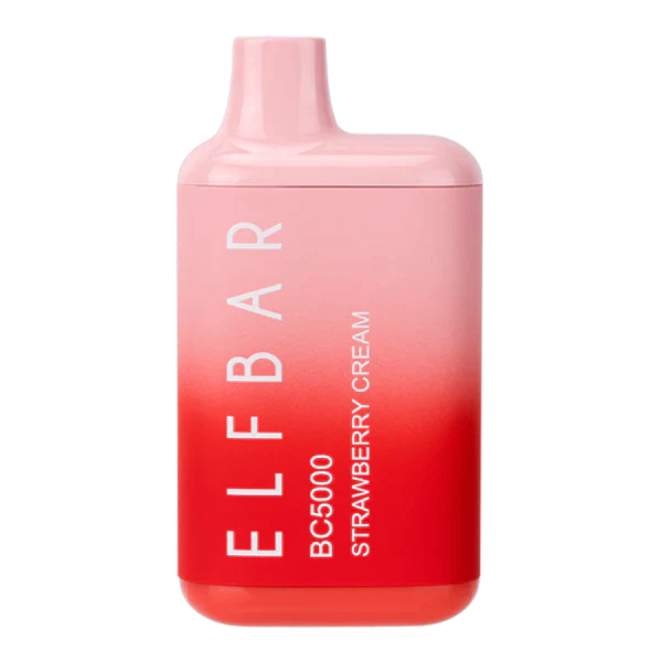 ELFBAR BC5000 - Disposable 13ml 5% Vape Juice ELFBAR Strawberry Cream  