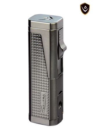 Vector Urbano Triple Flame Torch Lighter with Cigar Punch Lighter Vector Gunmetal  