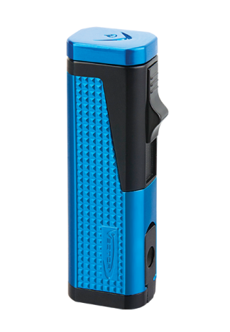 Vector Urbano Triple Flame Torch Lighter with Cigar Punch Lighter Vector Sparkle Blue  