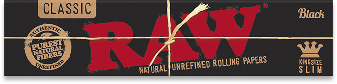 RAW Black Kingsize Slim Rolling Papers Cannabis Accessories Raw 6 Pack  