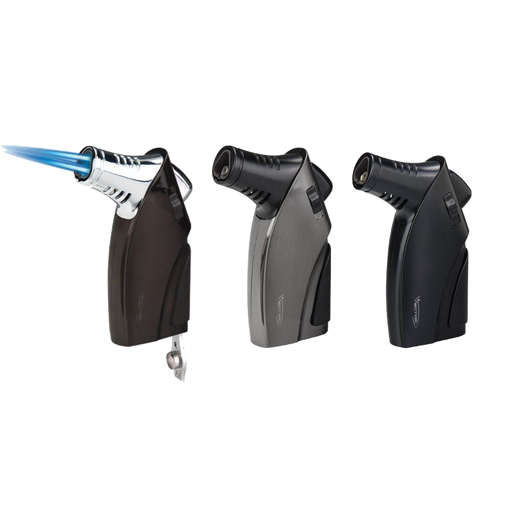 Vector Ironfist Triple Flame Torch Lighter with Cigar Punch Lighter Vector   