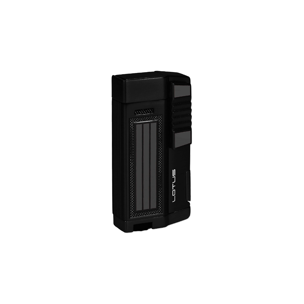 Lotus 55 Droid Double Flame Torch Lighter and Punch Cutter Lighter Lotus Black and Gray  