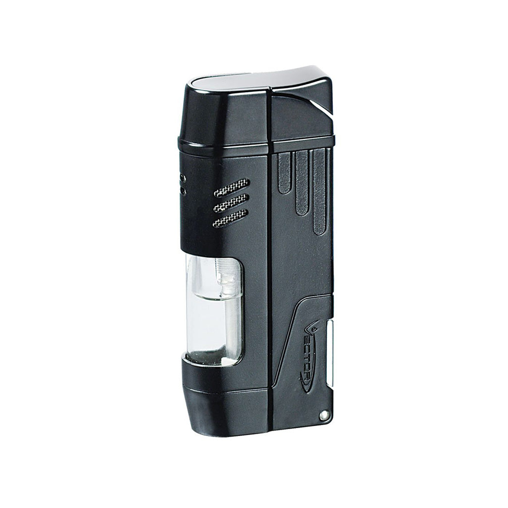 Vector Delta Double Flame Lighter with Cigar Punch