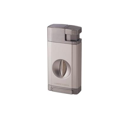 Vertigo Saber Double Flame Torch Lighter w/Fold Out V Cutter Lighter Vertigo Chrome  