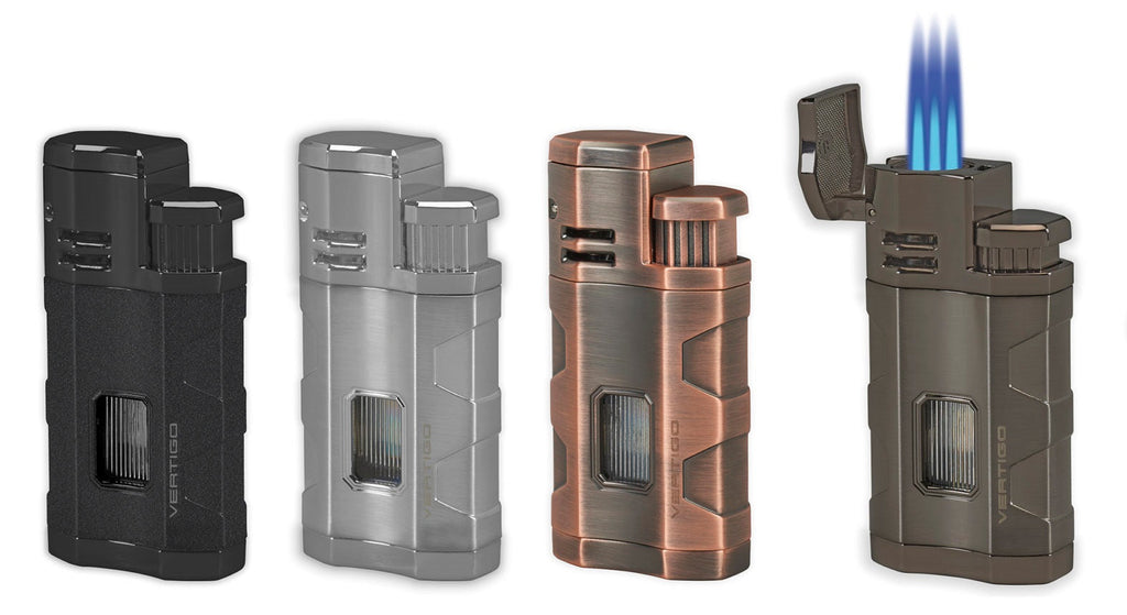 Vertigo Envoy Triple Torch Flame Lighter w/Cigar Punch Lighter Vertigo   